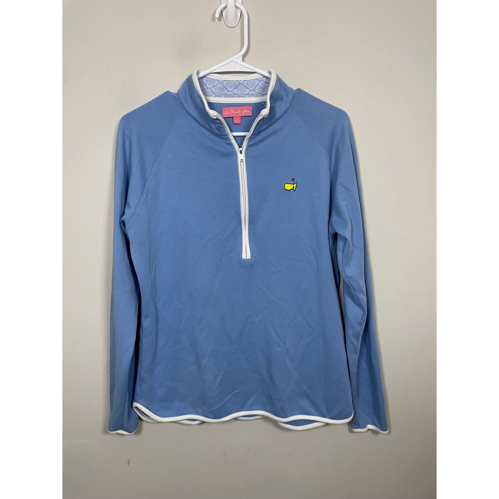 Magnolia Lane Collection Masters Golf Quarter Zip in Blue Size Large